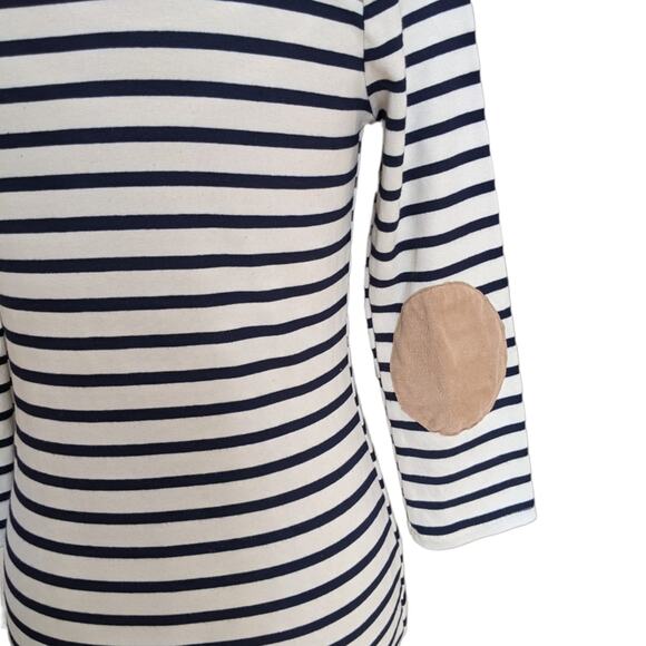 Monteau Los Angeles Striped Jersey Dress with Faux Suede Accents - Picture 6 of 8